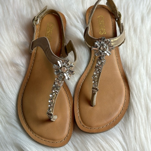 Carlos by Carlos Santana Blingy Sandals Size 6 - Picture 1 of 4